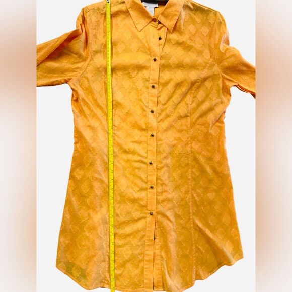 Soft Surroundings Button Up Tunic Textured Design Long Sleeve Women’s Medium - Picture 7 of 8